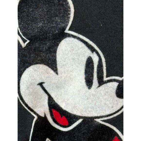 Walt Disney Prod Mickey Mouse Flocked Sweatshirt Character Fashions XL USA VTG - Picture 7 of 8